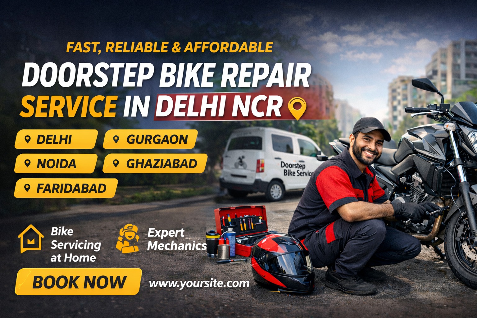 doorstep bike repair service in delhi ncr fast reliable affordable solution
